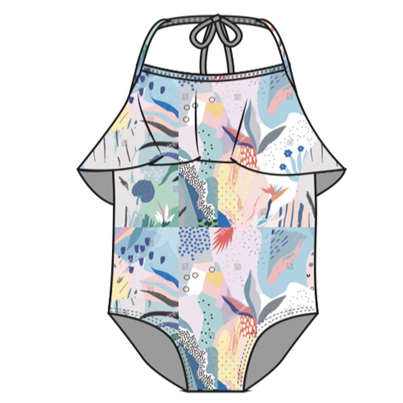 Celeste Malla con Volados